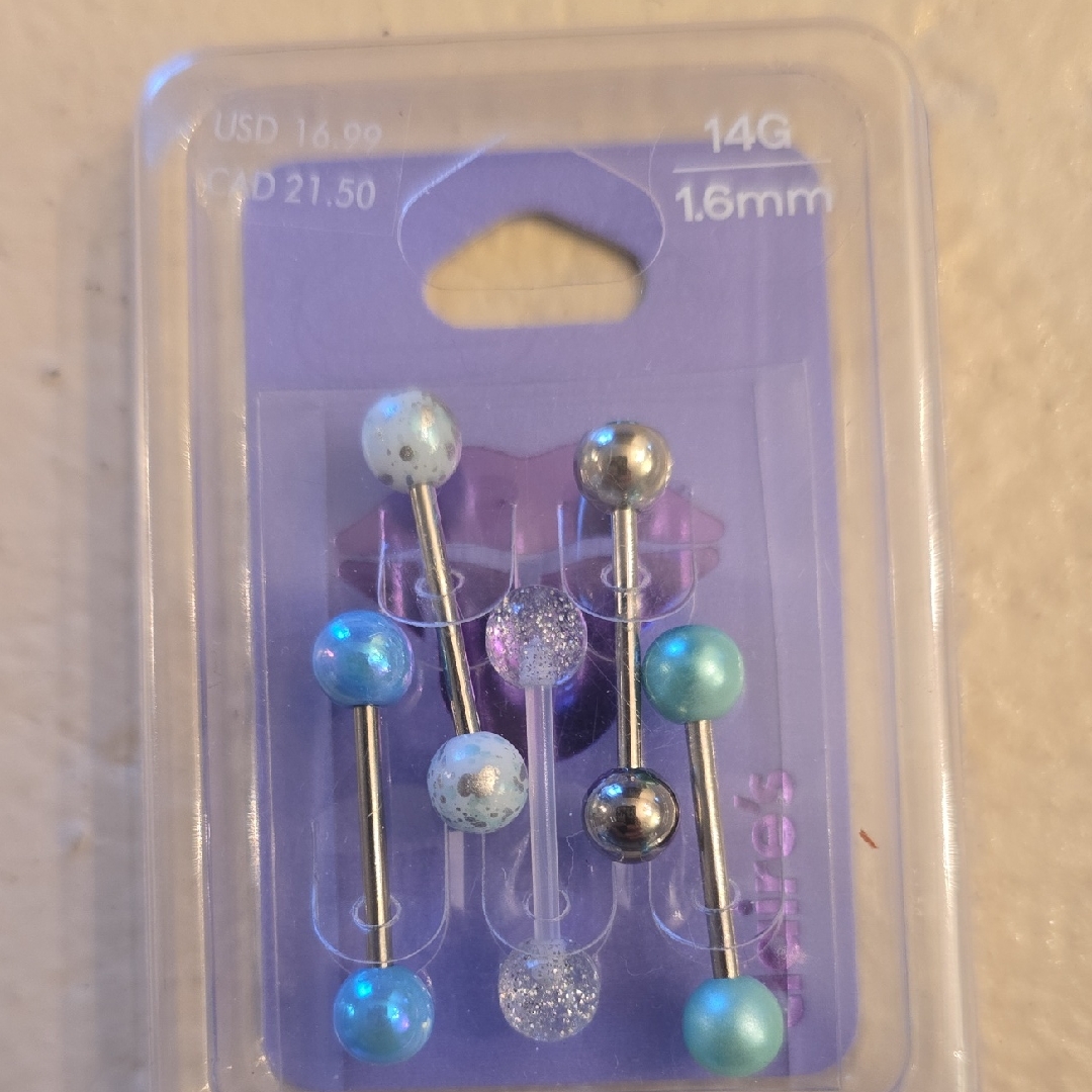 Claires Silver And Turquoise Barbell Body Jewelry Claires Silver And Turquoise Barbell Body Jewelry